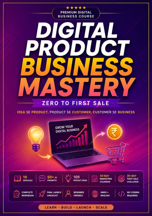 Digital product business mastery -zero to first sell.